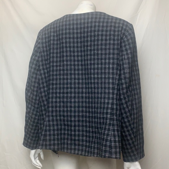 Jessica London | Black and White Zip Up Blazer size 20 - Picture 2 of 3